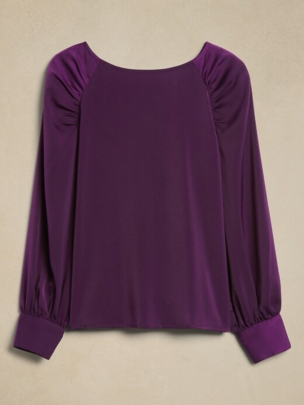 Banana Republic Plum Long-Sleeve Blouse